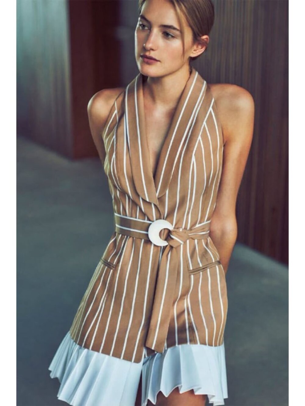 Alexis Carmona Striped Mini Dress